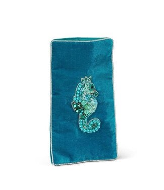 Abbott Velvet Glasses Case - Seahorse