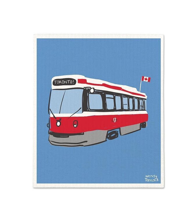 Abbott Swedish Dishcloth Single - Toronto TTC Streetcar