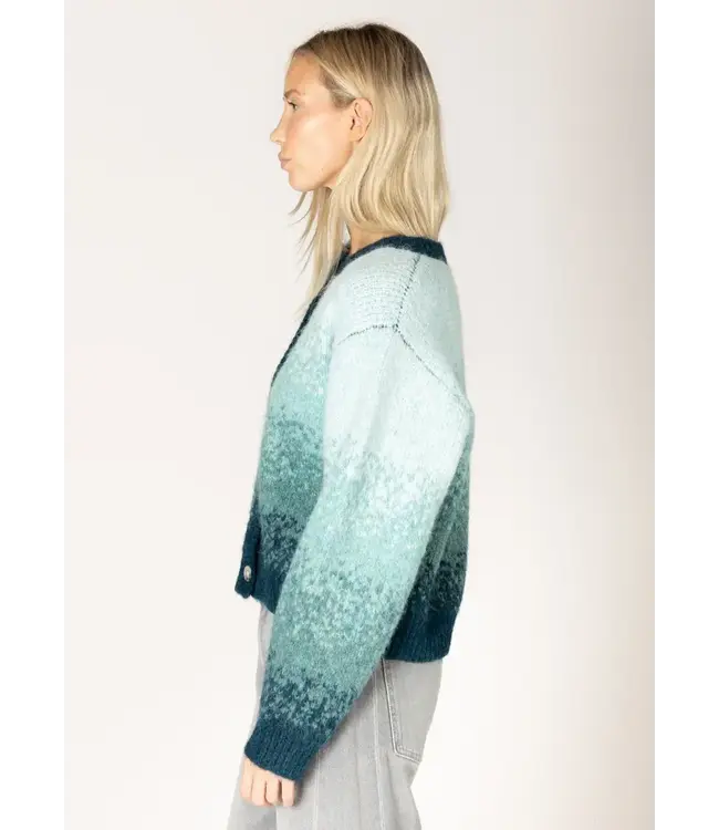 Lyla + Luxe Knit Cardigan - Teal Fade