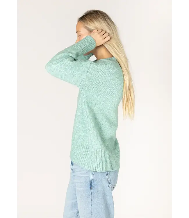 Lyla + Luxe Mock Neck Sweater - Sprout