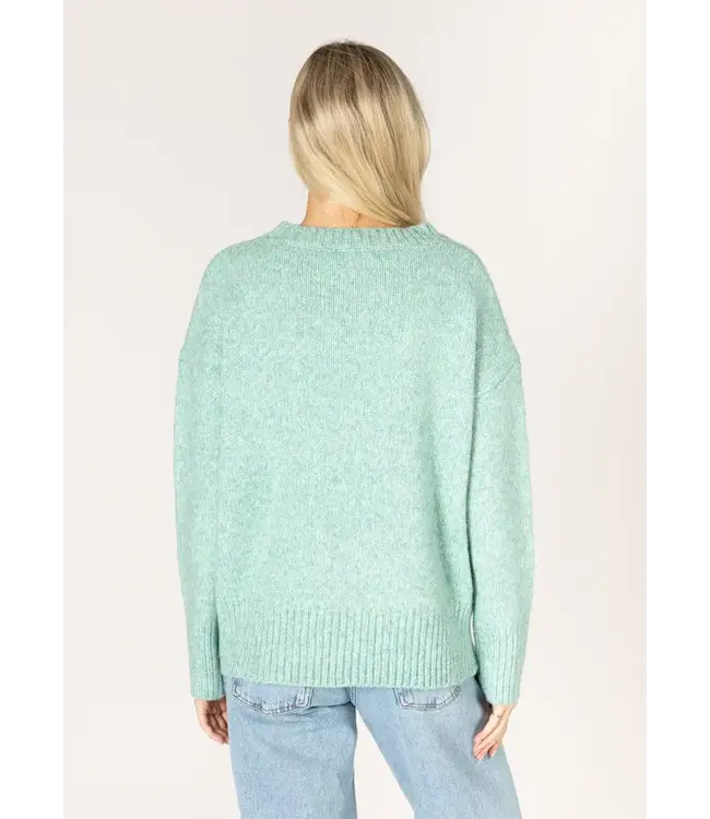 Lyla + Luxe Mock Neck Sweater - Sprout