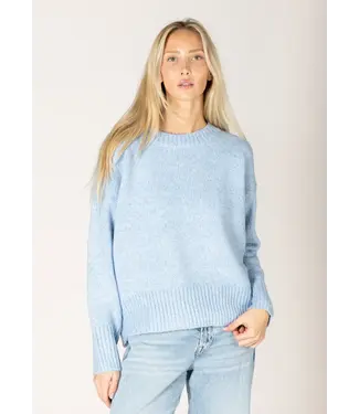 Lyla + Luxe Mock Neck Sweater - Sky Blue