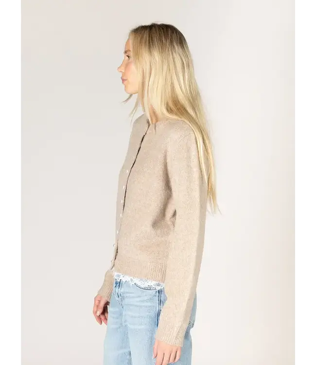 Lyla + Luxe Pearl & Lace Cardigan - Hemlock