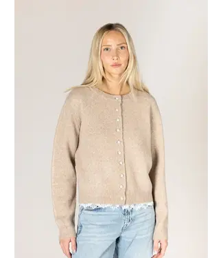 Lyla + Luxe Pearl & Lace Cardigan - Hemlock