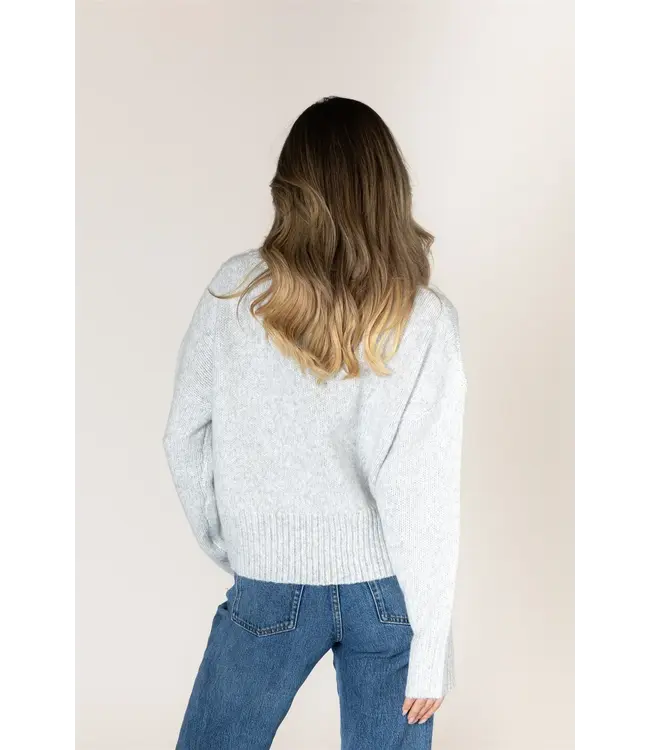 Lyla + Luxe Calli Mock Neck Sweater - Ash
