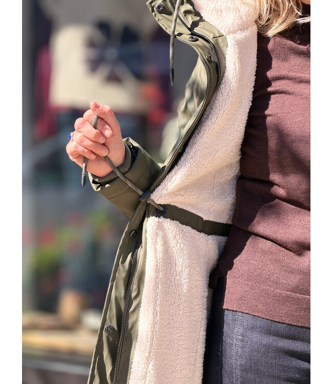 Monadisa Warm Raincoat - Dark Olive