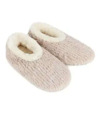 Snoozies Slippers - Teddy Bear Fur - Oatmeal
