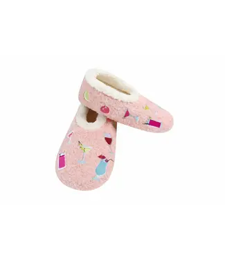 Snoozies Slippers - Cocktails - Pink