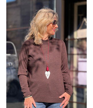 Fransa FRWoolina Pullover - Hot Fudge