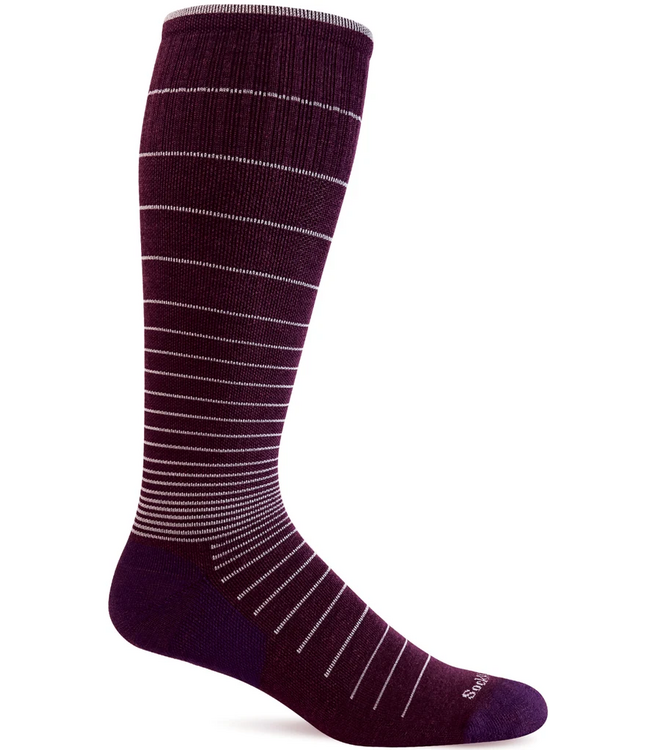 SockWell Compression Socks - Striped - Blackberry