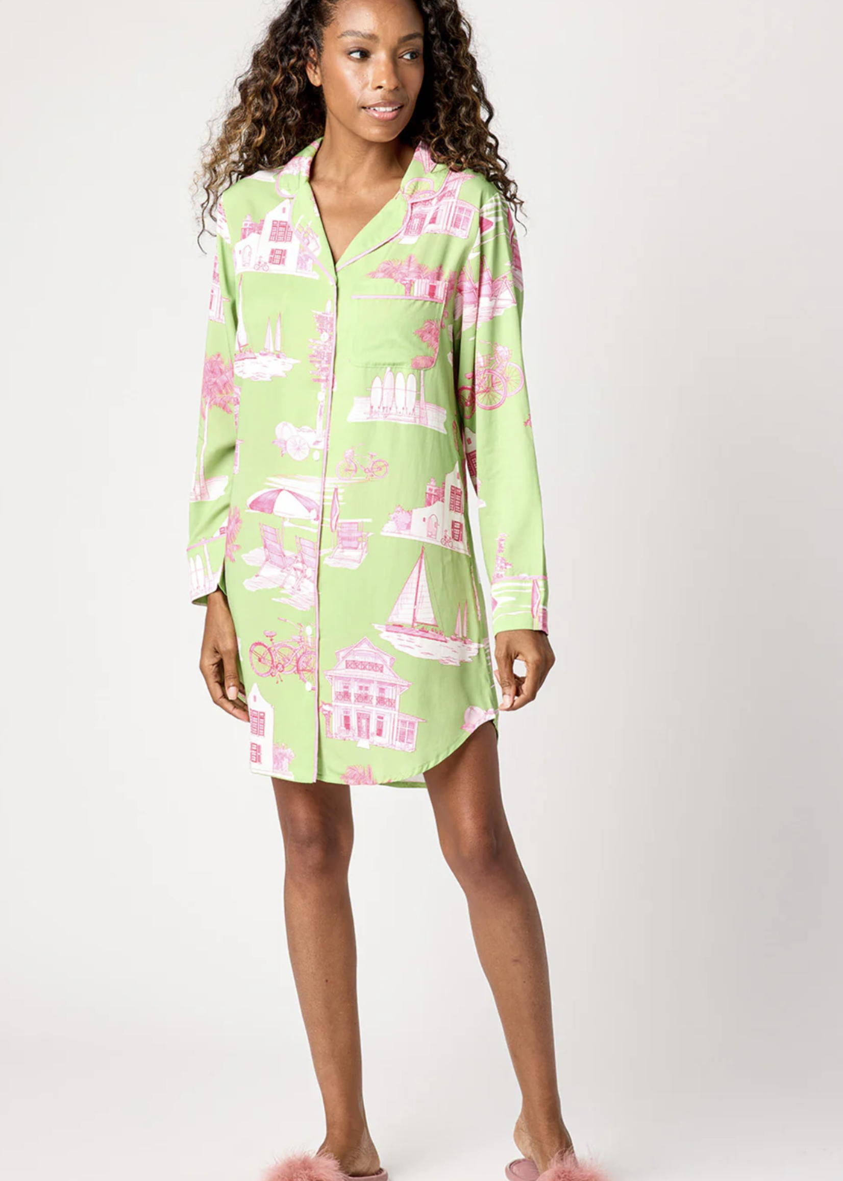 Katie Kime Toile Sleep Shirt