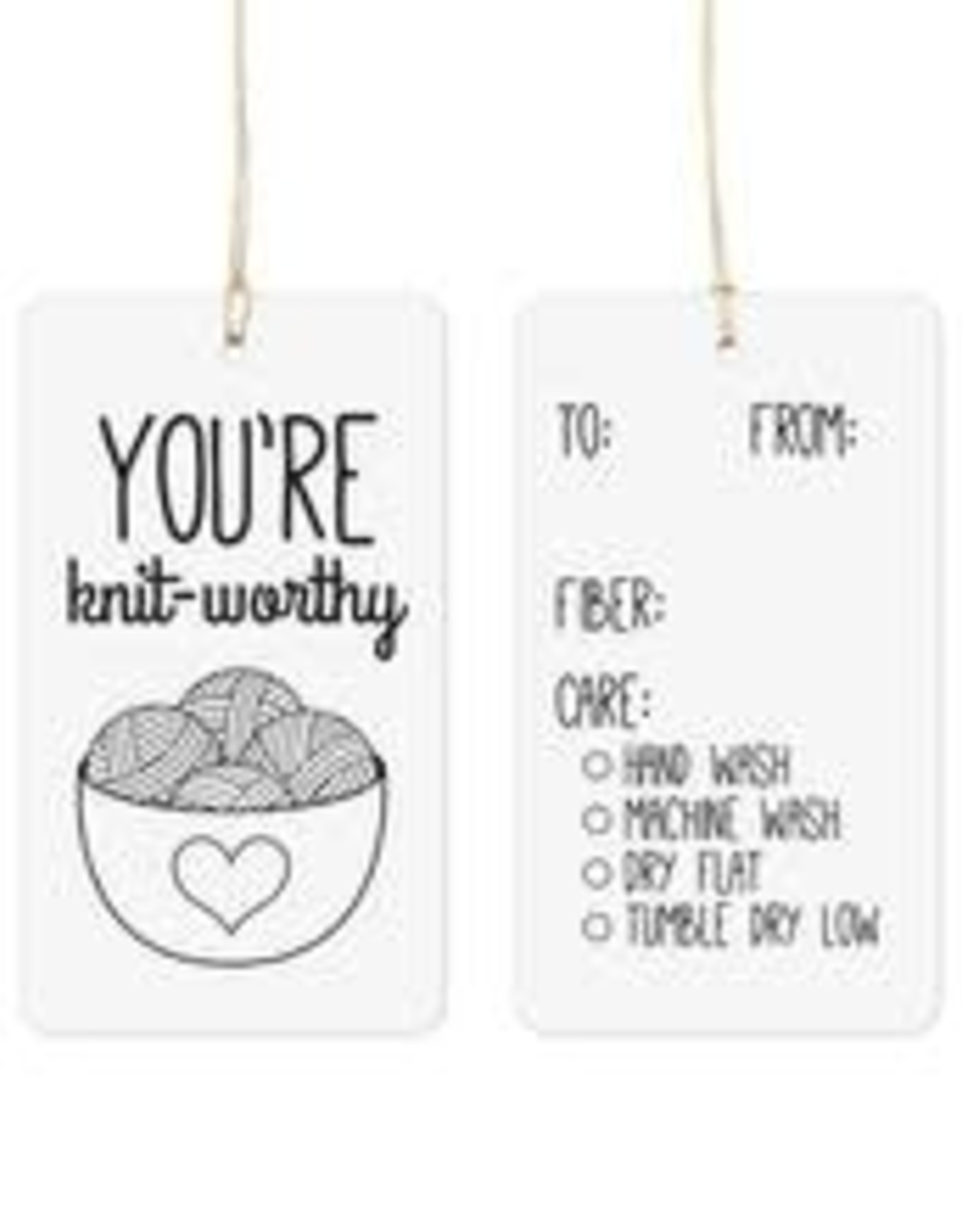 AdKnits You're Knit-Worthy gift tags