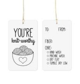 AdKnits You're Knit-Worthy gift tags