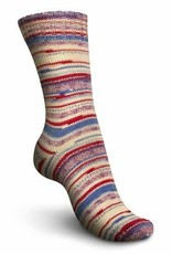 Regia Funky Stripes 4 ply red and blue