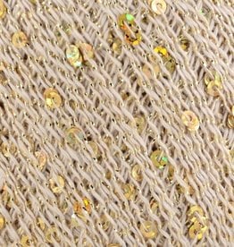 Rozetti Cotton Gold 1091 cream with gold sequins