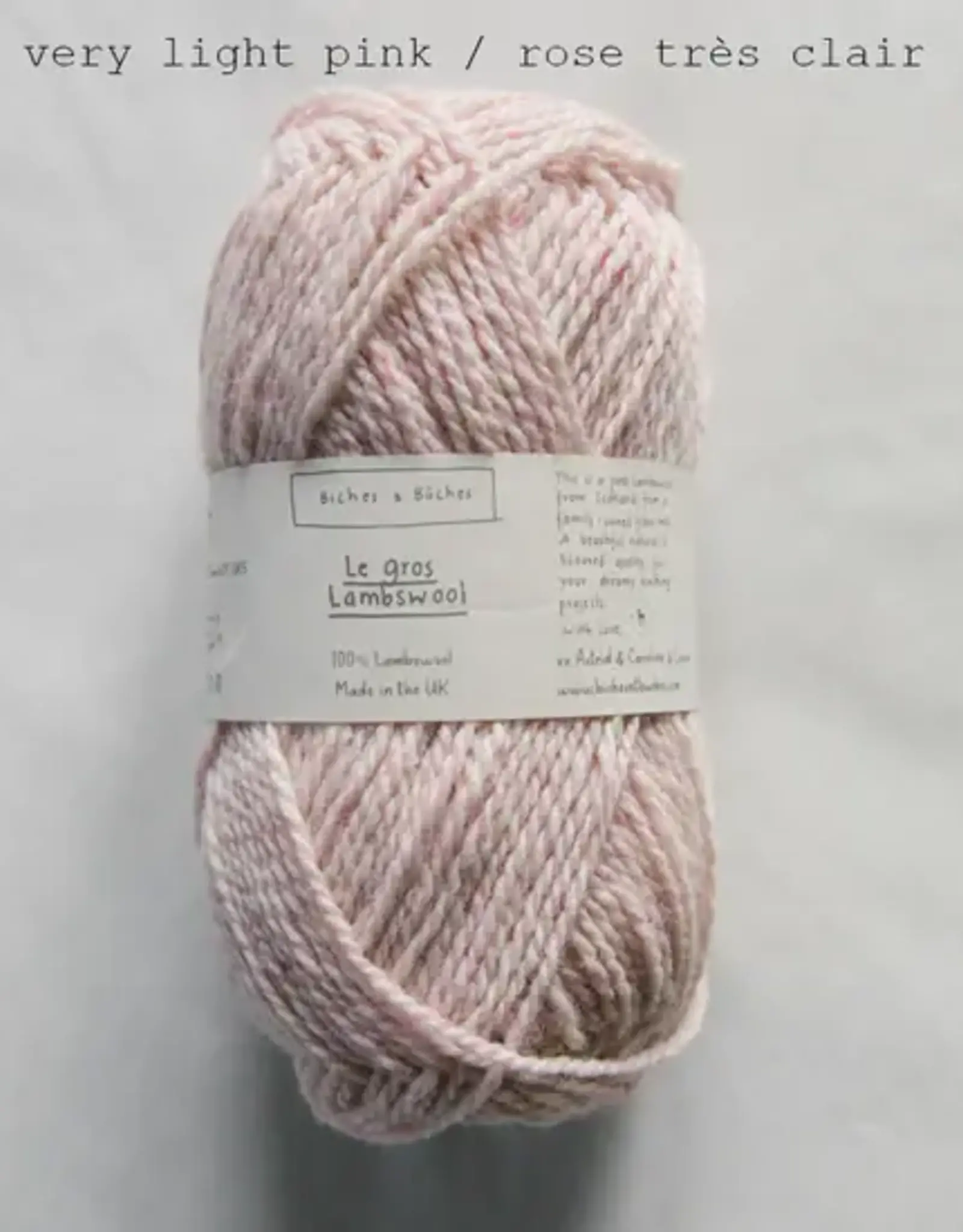 Biches & Buches Le Gros Lambswool very light pink
