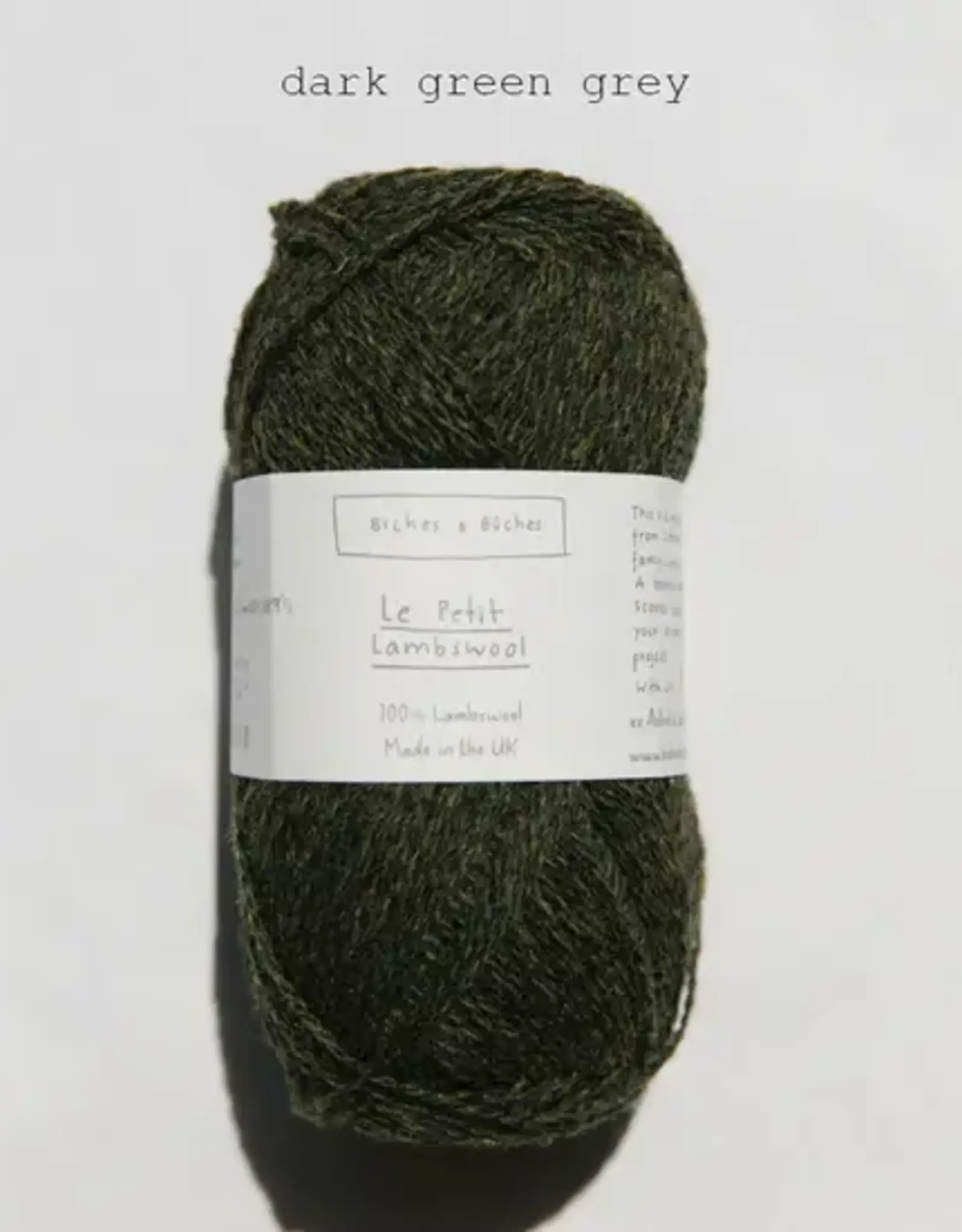 Biches & Buches Le Petit Lambswool dark green grey