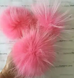 Humana Lana Humana Lana Racoon Fur Pom Pom pink flamingo 17-18 cm