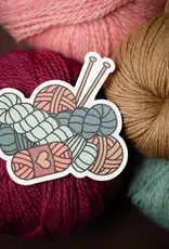 Camp Stitchwood Knitting Love Sticker