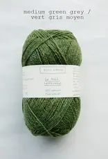 Biches & Buches Le Petit Lambswool medium green grey