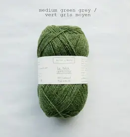 Biches & Buches Le Petit Lambswool medium green grey