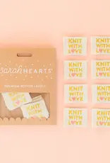 Sarah Hearts Knit with Love Woven Labels