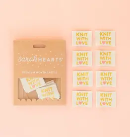Sarah Hearts Knit with Love Woven Labels