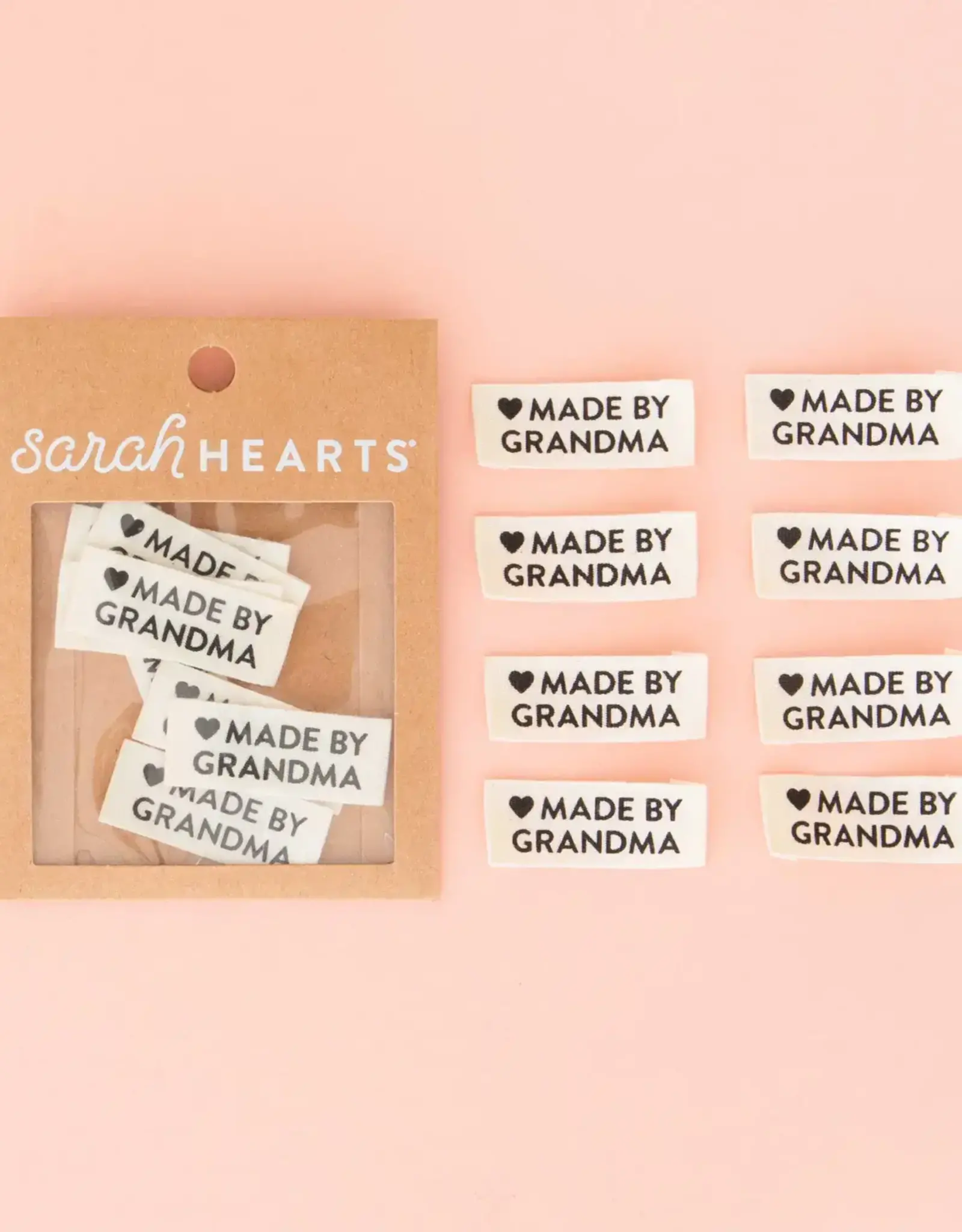 Sarah Hearts Made by Grandma Organic Cotton Labels
