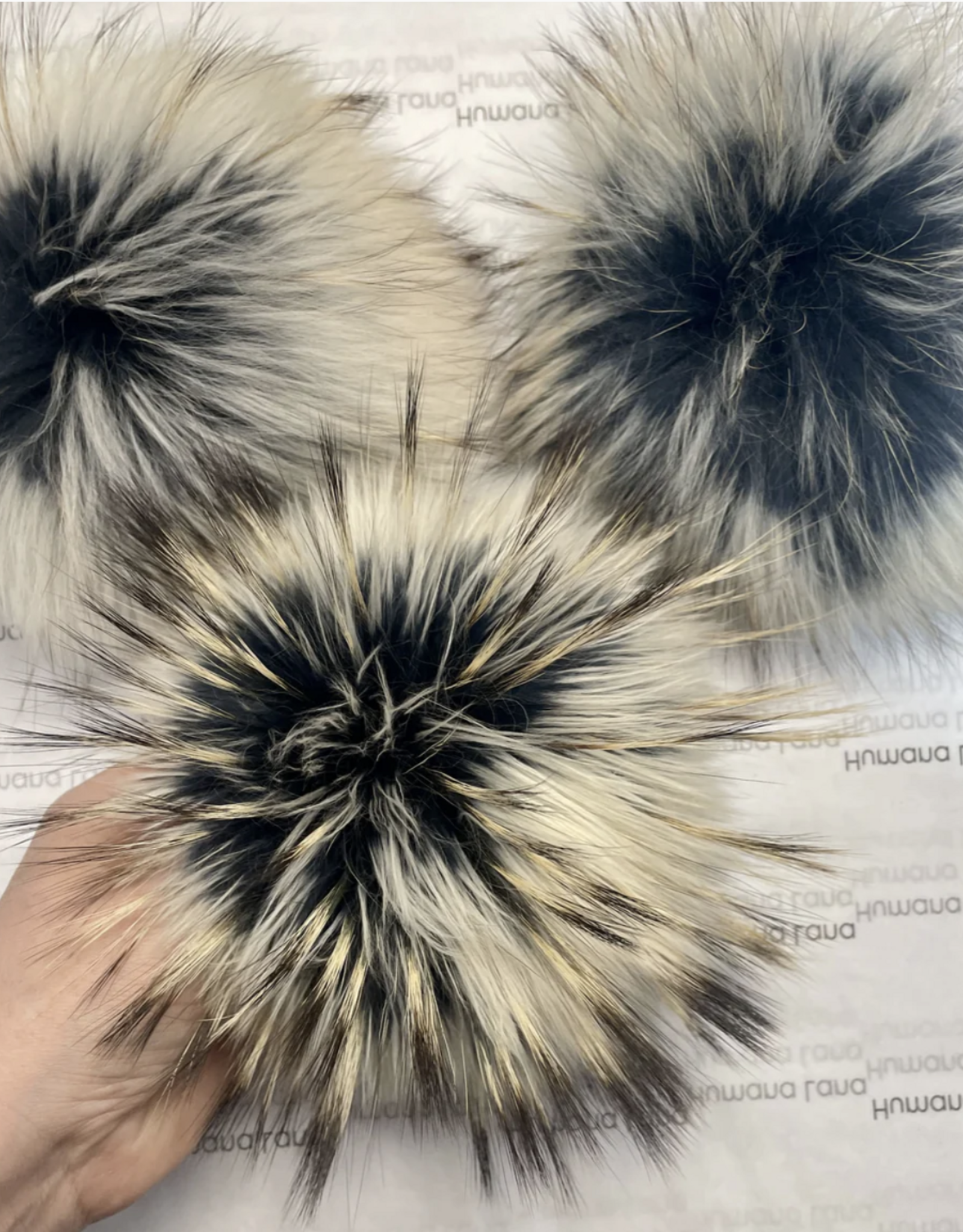 Humana Lana Racoon Fur navy and cream