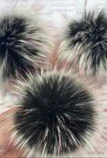 Humana Lana Racoon Fur dark brown with white pink tips