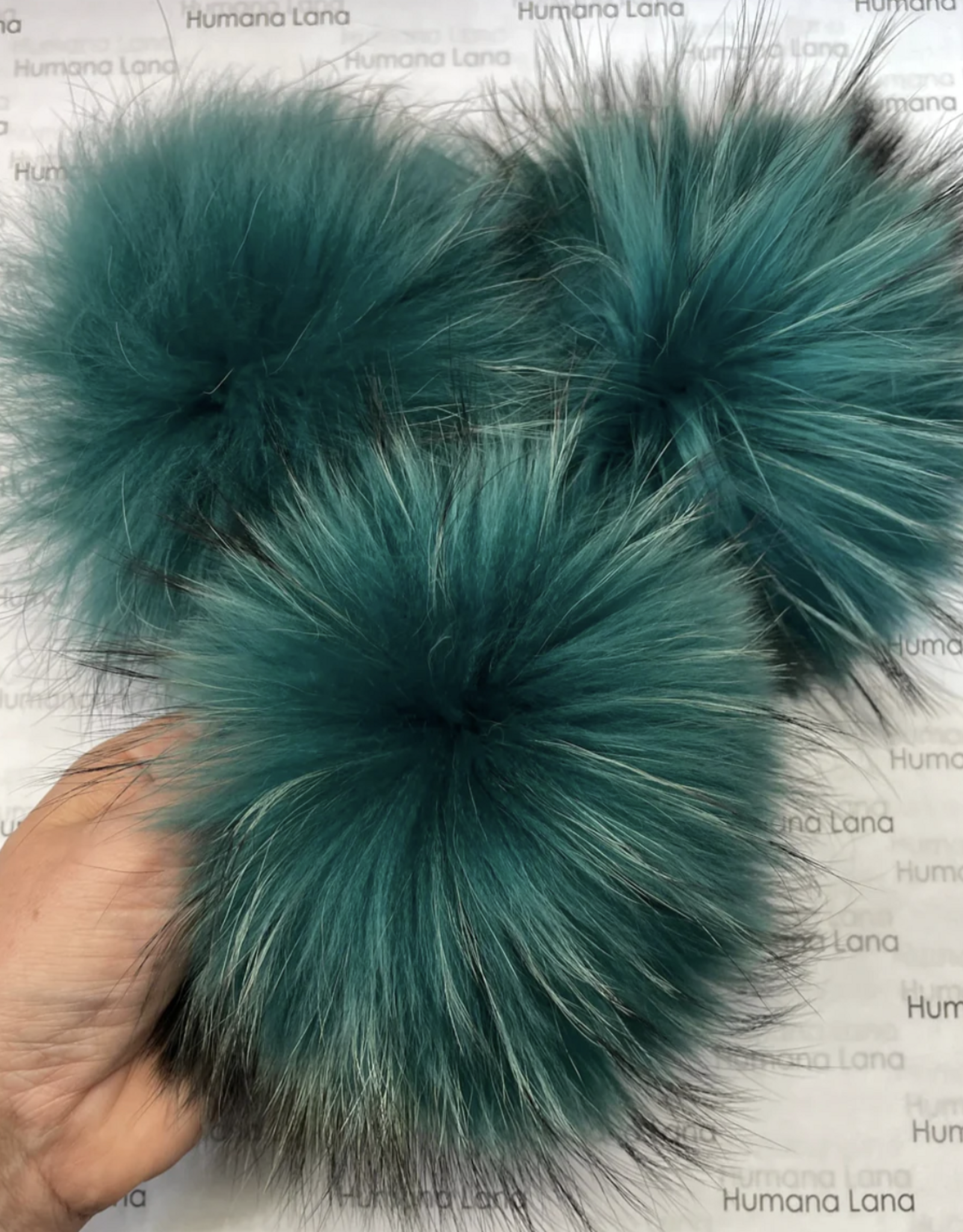 Humana Lana Racoon Fur viridian green 17-18 cm