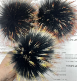 Humana Lana Racoon Fur black and tan