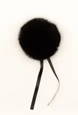 Ikigaifiber Faux Fur Pom Poms luxe black