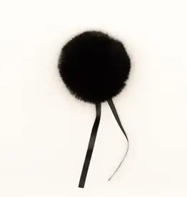 Ikigaifiber Faux Fur Pom Poms luxe black