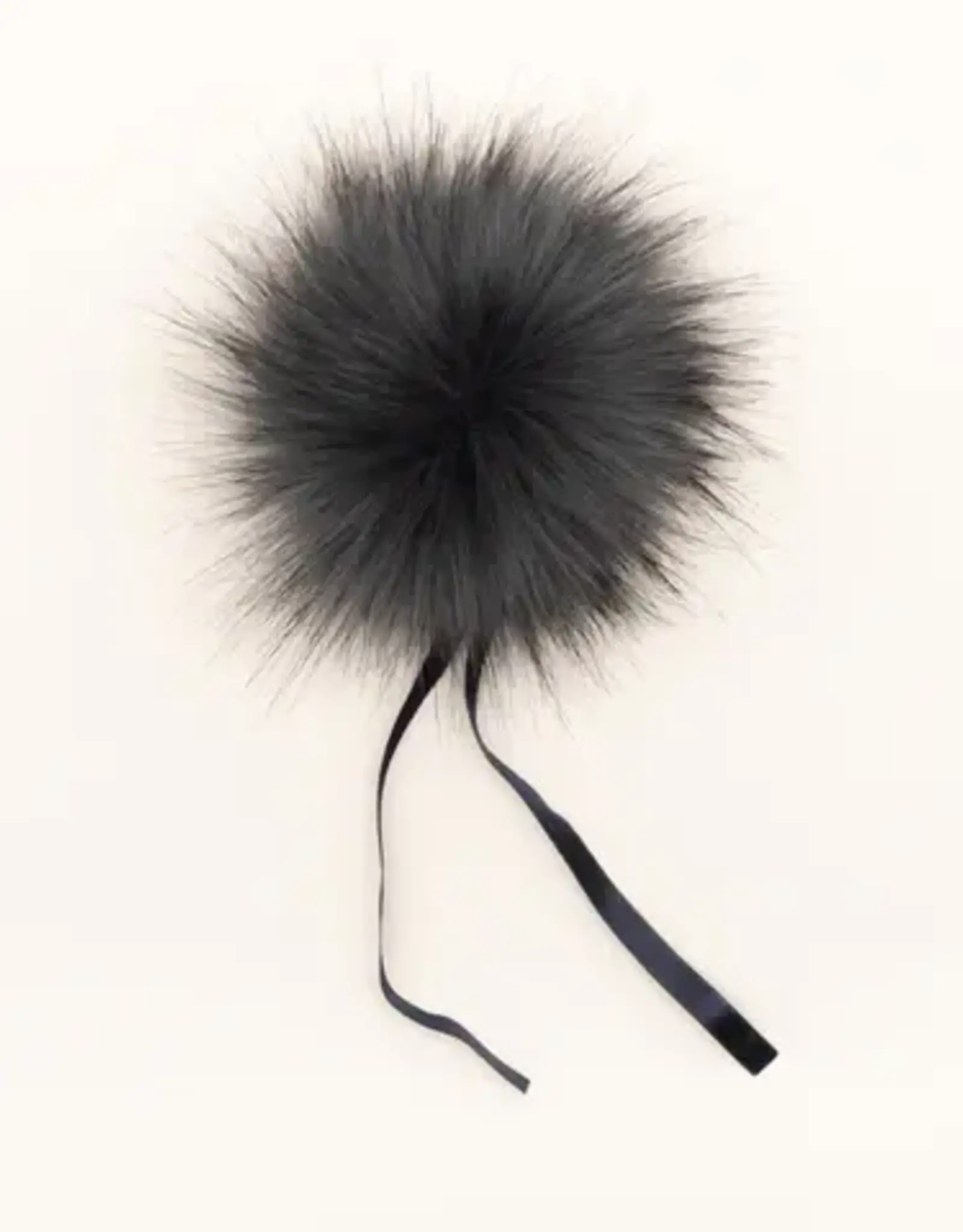 Ikigaifiber Faux Fur Pom Poms steel