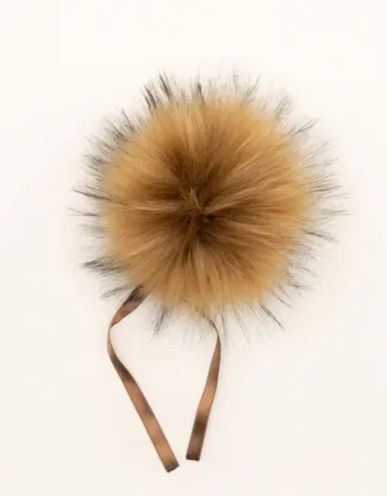 Ikigaifiber Faux Fur Pom Poms camel
