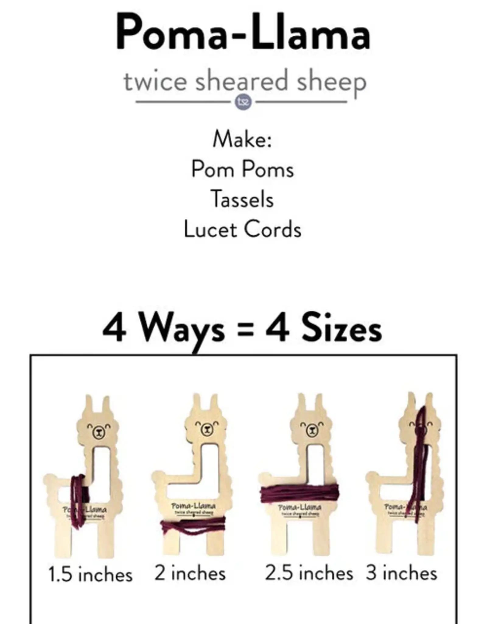 Twice Sheared Sheep Poma Llama Pom Tassel Maker