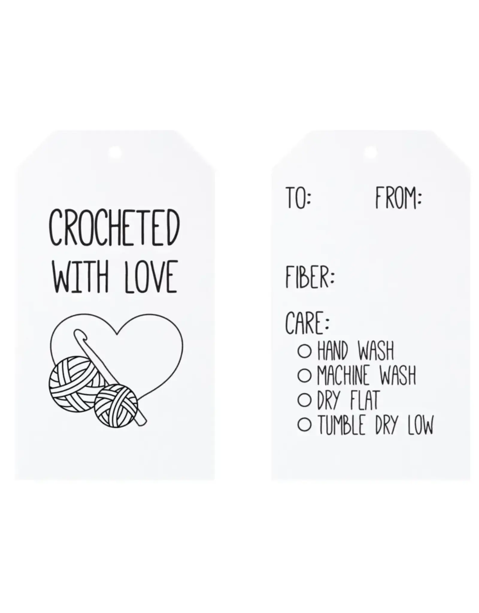 Camp Stitchwood Crocheted With Love gift tags