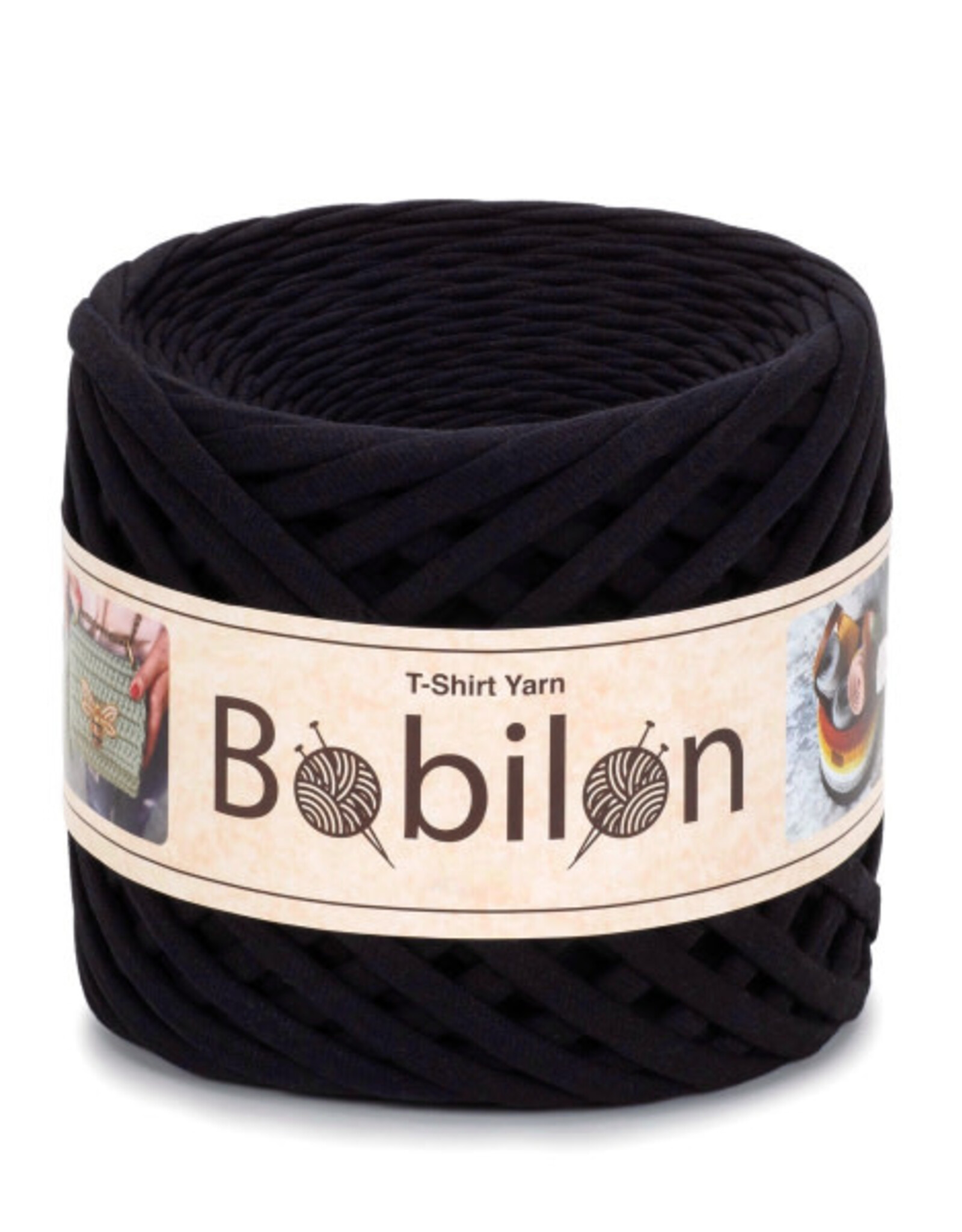 Bobilon T Shirt Yarn Mini 5-7 mm black passion