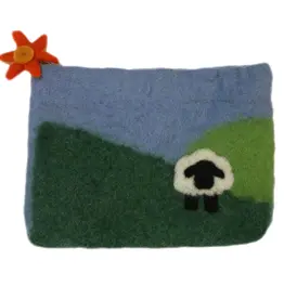 frabjousfibers Pasture-ized Felt Notions Bag fiddleheads