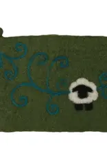 frabjousfibers Sheep with Swirls Notions Bag teal
