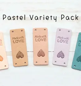 Fox & Pine Made with Love Fold Over Tags Faux Leather pastel