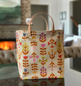65 South Favorite Flowers Natural Bucket Bag