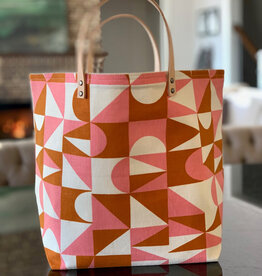 65 South Geometry Rust Bucket Bag