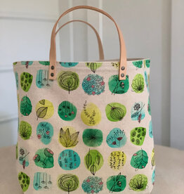 65 South Cool green botanical Bucket Bag