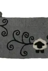 frabjousfibers Sheep with Swirls Notions Bag gray