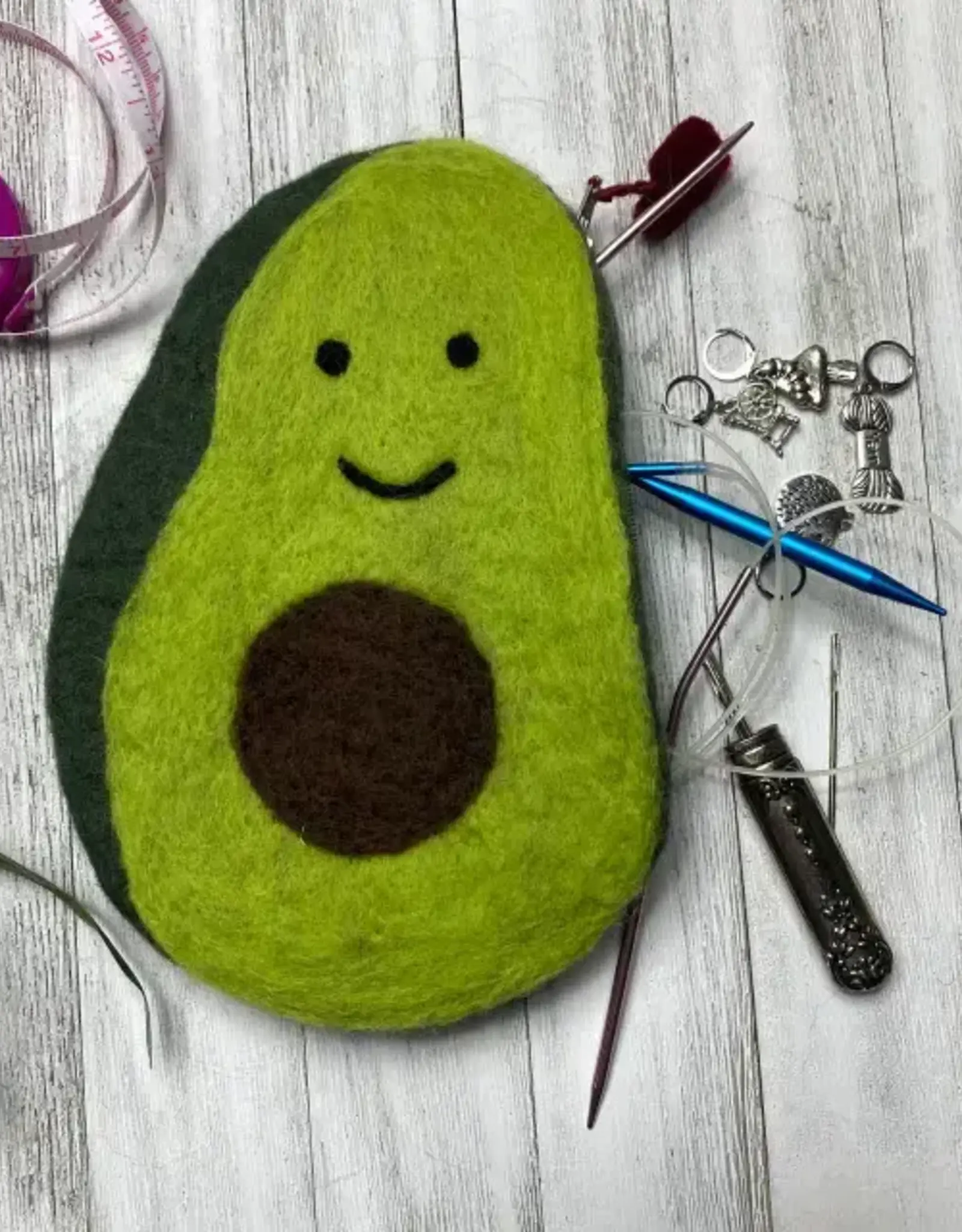 frabjousfibers It's an Avocado Felt Notions Bag
