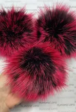 Humana Lana Racoon Fur black and raspberry