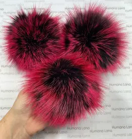 Humana Lana Racoon Fur black and raspberry