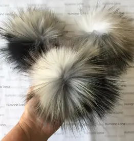 Humana Lana Racoon Fur white grey black